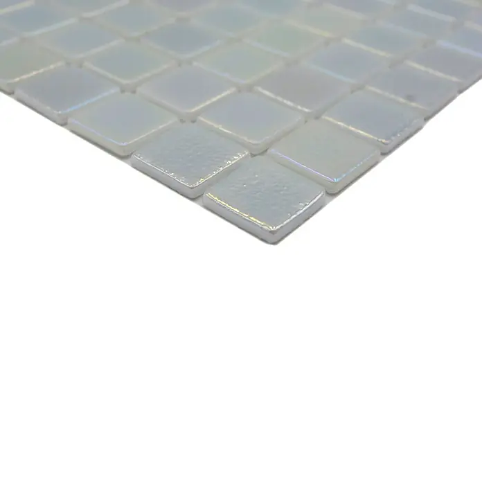 Mozaïektegel vierkant Eco Shell Mystic VP55254PUR - 31,6 x 31,6 cm, Antraciet, Glanzend - Close-up