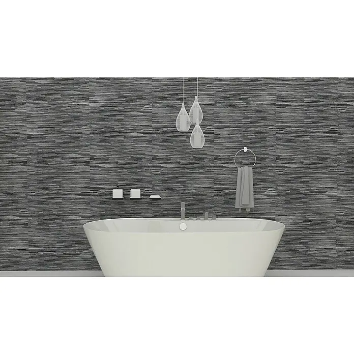 Zidna pločica Layers - 30 x 90 cm, Antracit boje, Mat - Živopisni prikaz