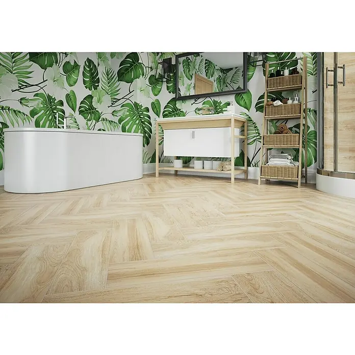 Podna pločica Cerrad Mustiq Beige - bež, 17,5 x 60 cm - Živopisni prikaz