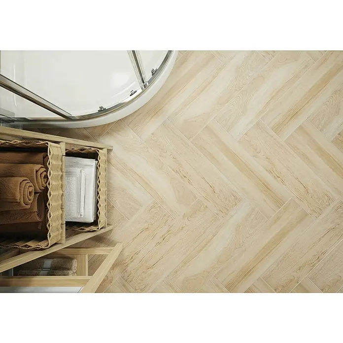 Podna pločica Cerrad Mustiq Beige - bež, 17,5 x 60 cm - Živopisni prikaz
