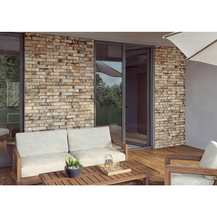 Zidna pločica Cerrad Stone Piatto Terra - 7,4 x 30 cm - Živopisni prikaz
