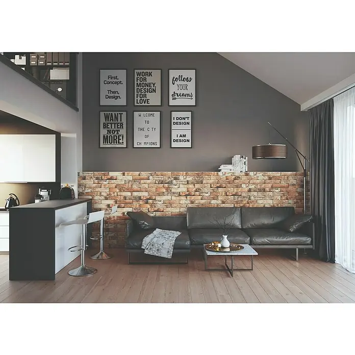 Zidna pločica Cerrad Stone Piatto Terra - 7,4 x 30 cm - Živopisni prikaz