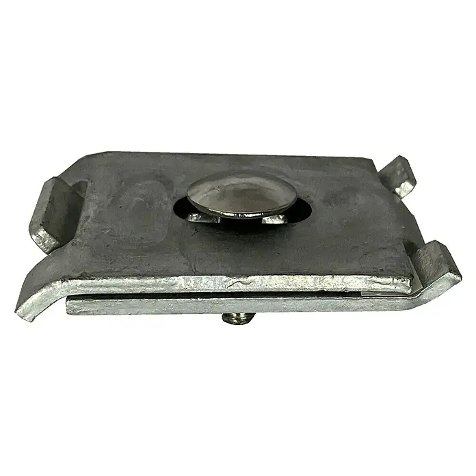 Eckverbinder - 4 x 6 cm, Silber - Diagonale Ansicht
