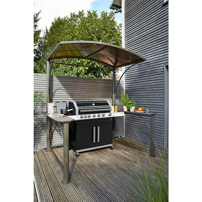 Sunfun Grillpavillon BBQ - L x B: 213 x 150 cm, Anthrazit - Stimmungsaufnahme