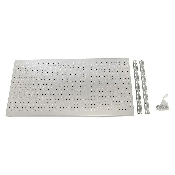 Simonrack Panelclick Panel perforado con 8 ganchos - L x An: 90 x 60 cm, Galvanizado - Vista frontal