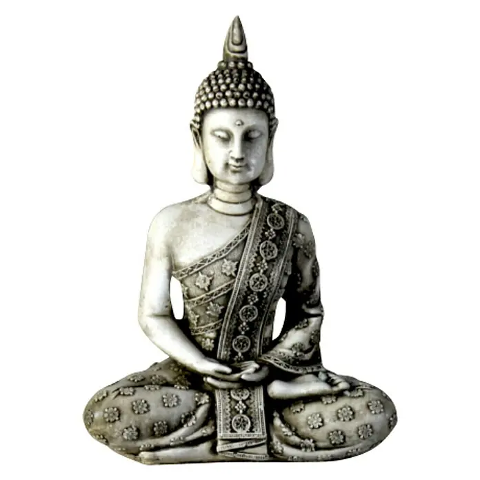 Figura decorativa Buda oración pequeño - L x An x Al: 19 x 10 x 26 cm, Piedra artificial - Vista frontal