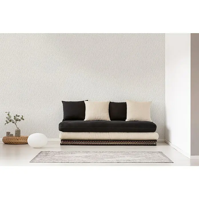 my look Diamant Vliestapete Bambus - Grau, Floral, 10,05 x 0,53 m - Stimmungsaufnahme