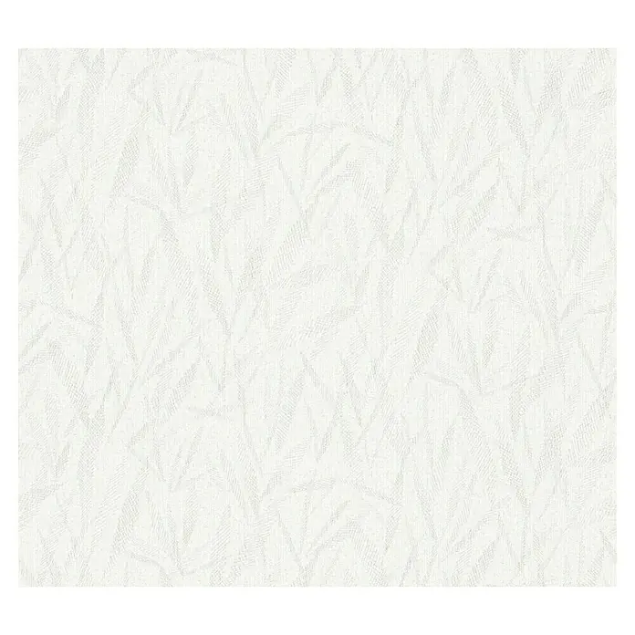 my look Diamant Vliestapete Bambus - Weiß, Floral, 10,05 x 0,53 m - Draufsicht