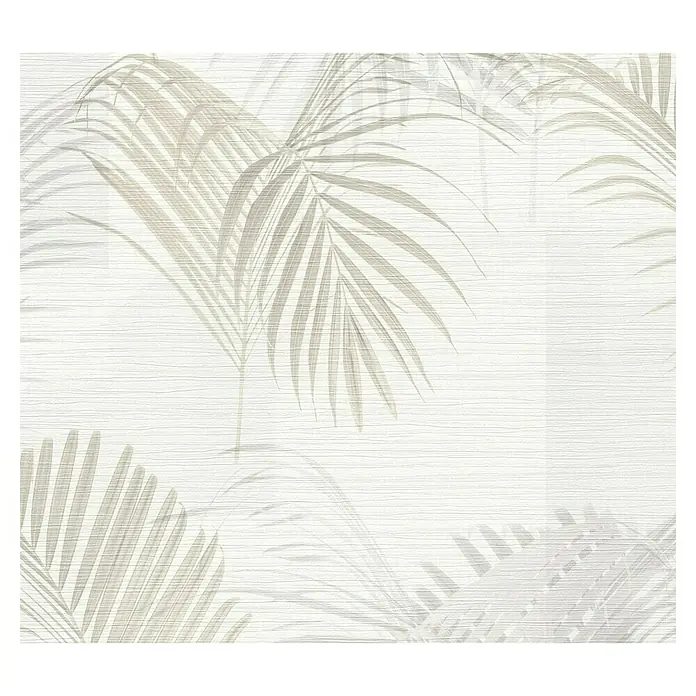 my look Nature Vliestapete Palme - Grau, Floral, 10,05 x 0,53 m - Draufsicht