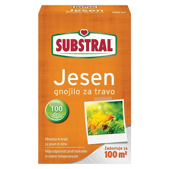 Substral Jesensko gnojivo za travu - Sadržaj je dovoljan za: 100 m², 2 kg - Pogled sprijeda