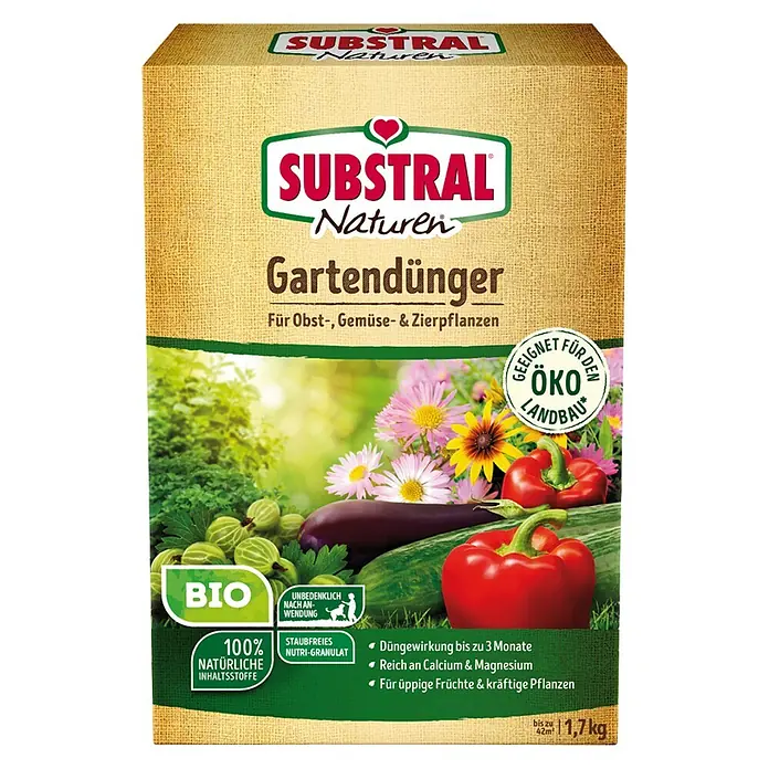 Celaflor Naturen Bio univerzalno gnojivo za vrt - 1,7 kg, Sadržaj je dovoljan za: 42 m² - Pogled sprijeda