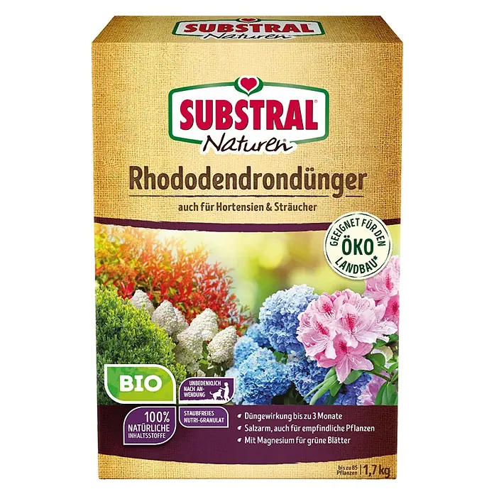 Naturen Bio Gnojivo za rododendrone - 1,7 kg, Sadržaj je dovoljan za: 34 biljke - Pogled sprijeda