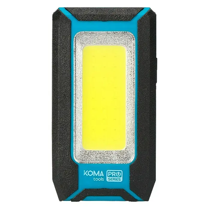 Linterna LED Koma - Funcionamiento con batería, Negro/Azul, 500 lm - Vista frontal