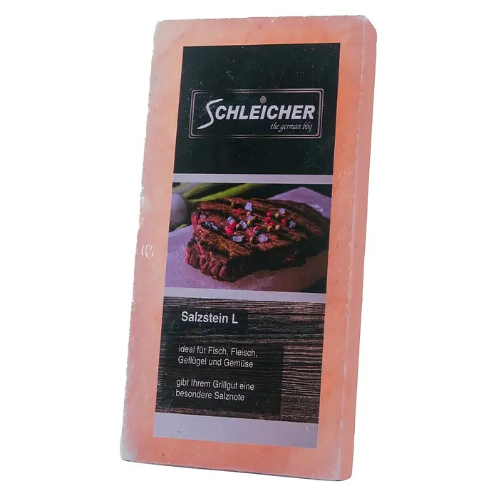 Grillsalzstein - L x B x H: 20 x 10 x 2,5 cm, Größe: L - Diagonale Ansicht
