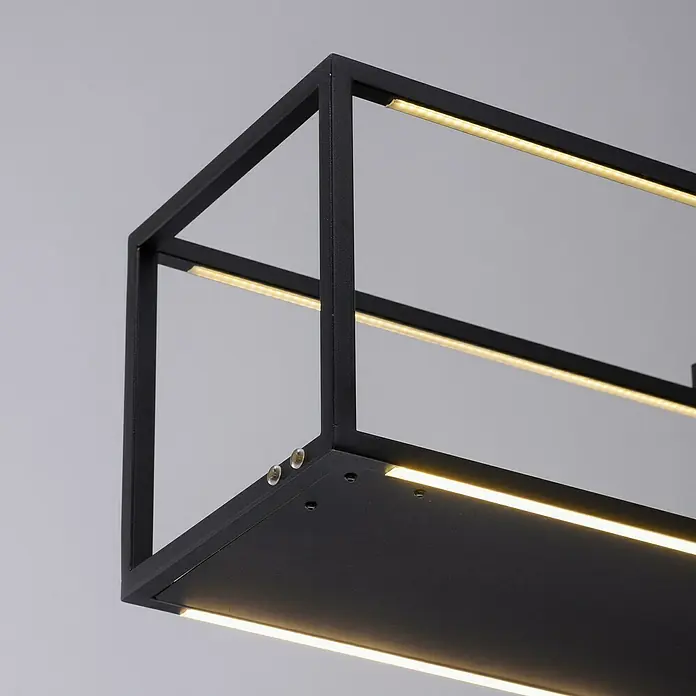 Paul Neuhaus Pendelleuchte - 42 W, L x B x H: 105 x 20 x 120 cm, Schwarz - Detailaufnahme
