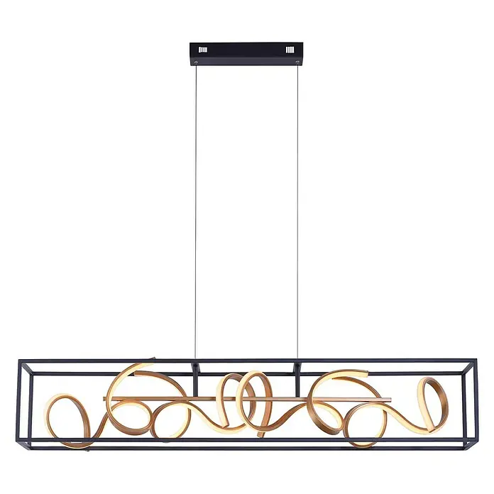 Paul Neuhaus LED-Pendelleuchte - 45 W, L x B x H: 110 x 20 x 120 cm, Schwarz, Tageslichtweiß - Vorderansicht