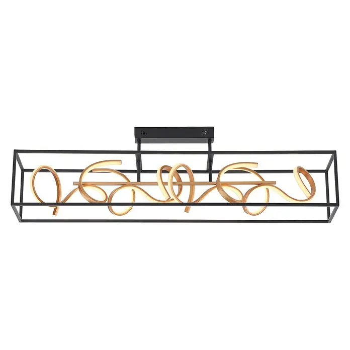 Paul Neuhaus LED-Deckenleuchte - 46 W, L x B x H: 110 x 20 x 31,5 cm, Schwarz, Tageslichtweiß - Vorderansicht