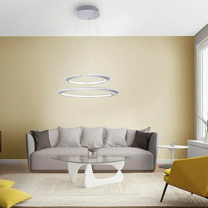 Paul Neuhaus LED-Pendelleuchte - 59 W, L x B x H: 71,5 x 71,5 x 40 cm, Stahl, Sonstige - Stimmungsaufnahme