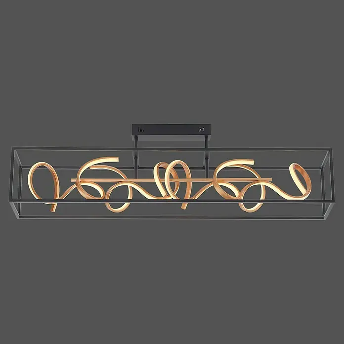 Paul Neuhaus LED-Deckenleuchte - 46 W, L x B x H: 110 x 20 x 31,5 cm, Schwarz, Tageslichtweiß - Stimmungsaufnahme