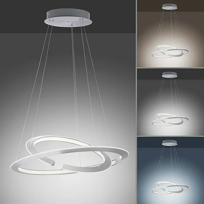 Paul Neuhaus LED-Pendelleuchte - 59 W, L x B x H: 71,5 x 71,5 x 40 cm, Stahl, Sonstige - Stimmungsaufnahme