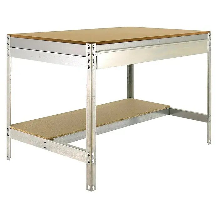Simonrack Simonwork Banco de trabajo BT0 Box - L x An x Al: 61 x 91 x 84,2 cm, Capacidad de carga: 685 kg, Galvanizado - Vista angular