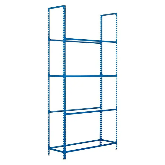 Simonrack Simonauto Metall-Reifenregal Autoclick - L x B x H: 30 x 100 x 200 cm, Traglast: 90 kg/Boden, Anzahl Böden: 4 Stk., Blau - Diagonale Ansicht