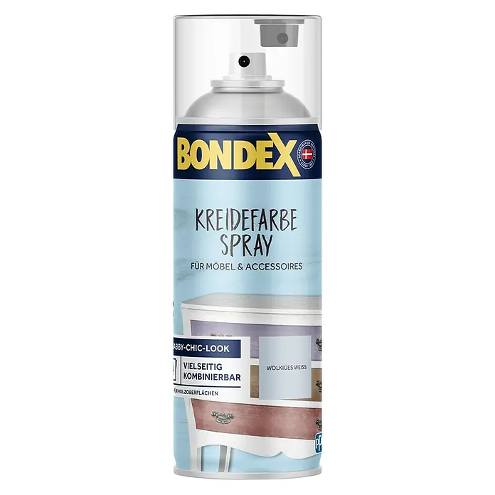 Bondex Kreidespray für Möbel & Accessoires - Wolkig Weiß, 400 ml, Stumpfmatt - Vorderansicht