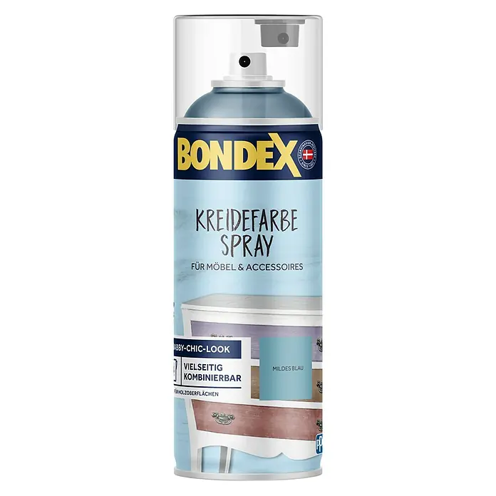 Bondex Kreidespray für Möbel & Accessoires - Mildes Blau, 400 ml, Stumpfmatt - Vorderansicht