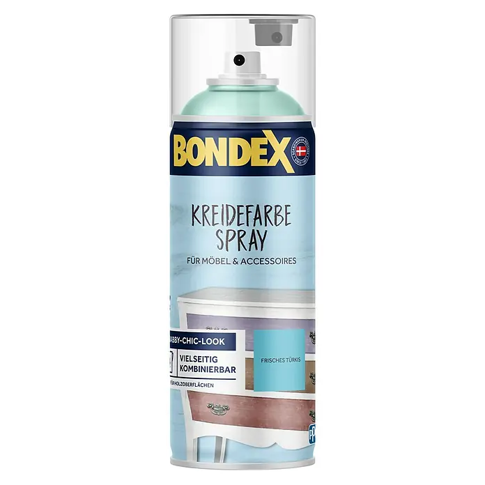 Bondex Kreidespray für Möbel & Accessoires - Frisches Türkis, 400 ml, Stumpfmatt - Vorderansicht