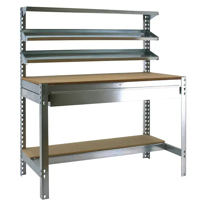 Simonrack Simonwork Banco de trabajo BT1 Box - L x An x Al: 61 x 121 x 144,5 cm, Número de cajones: 1 ud., Galvanizado - Vista angular