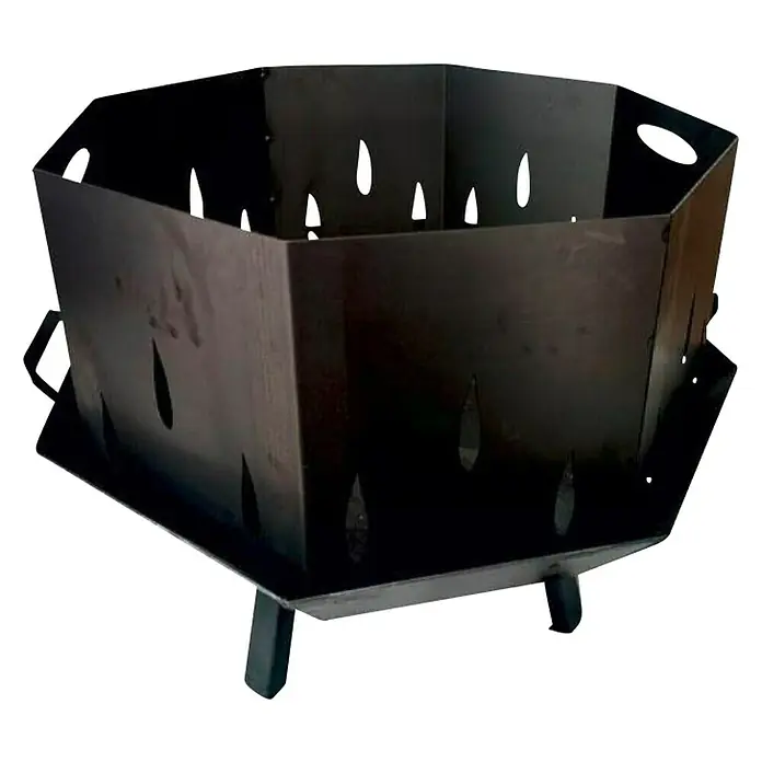 Povišeni obrub ložišta za vatru - Željezo, Ø x V: 70 x 29 cm - Dijagonalni pogled