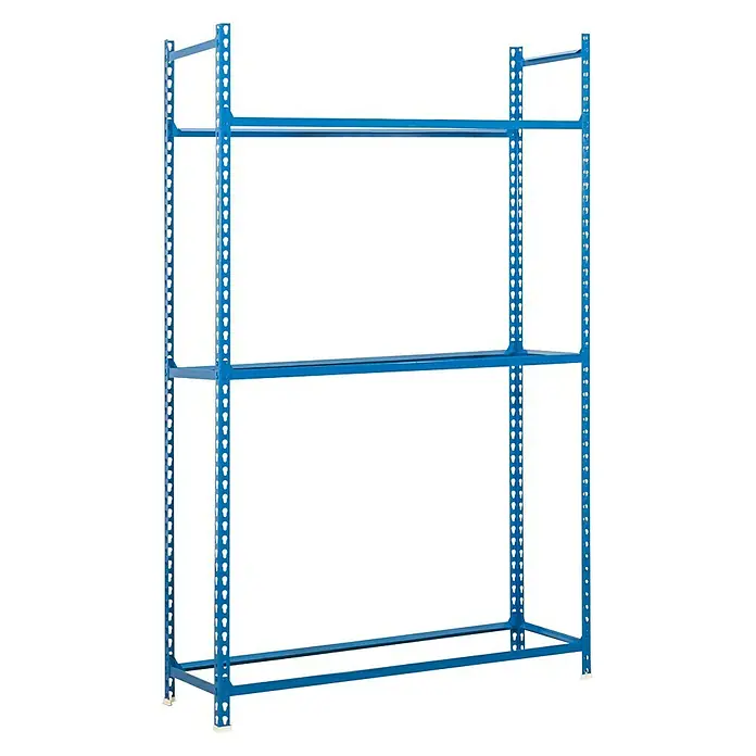Simonrack Simonauto Metall-Reifenregal Autoclick - L x B x H: 40 x 100 x 200 cm, Traglast: 90 kg/Boden, Anzahl Böden: 3 Stk., Blau - Diagonale Ansicht