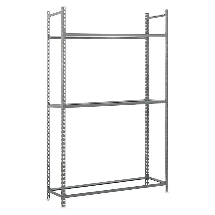 Simonrack Simonauto Metall-Reifenregal Autoclick - L x B x H: 40 x 100 x 200 cm, Traglast: 90 kg/Boden, Anzahl Böden: 3 Stk., Grau - Diagonale Ansicht