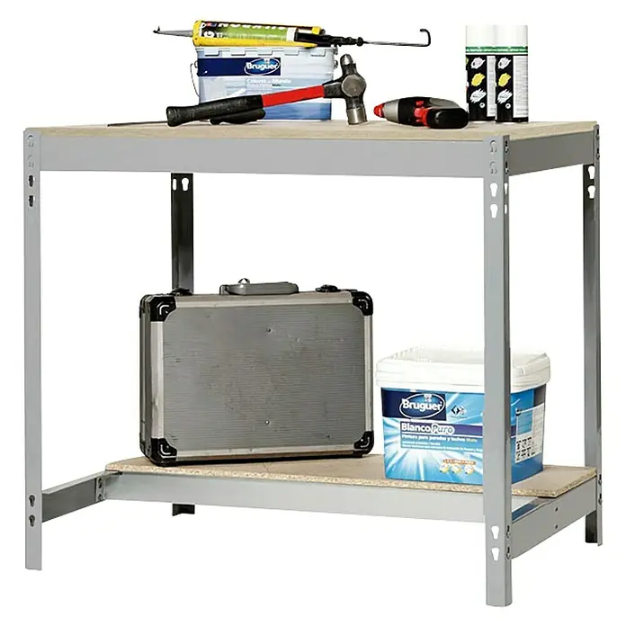 Simonrack Simonwork Banco de trabajo BT0 - L x An x Al: 61 x 121 x 84,2 cm, Gris - Producto en uso