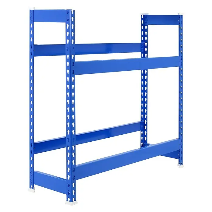 Simonrack Simonbottle Metall-Getränkekistenregal Bottleclick - L x B x H: 30 x 100 x 100 cm, Traglast: 100 kg/Boden, Anzahl Böden: 3 Stk., Weiß - Diagonale Ansicht