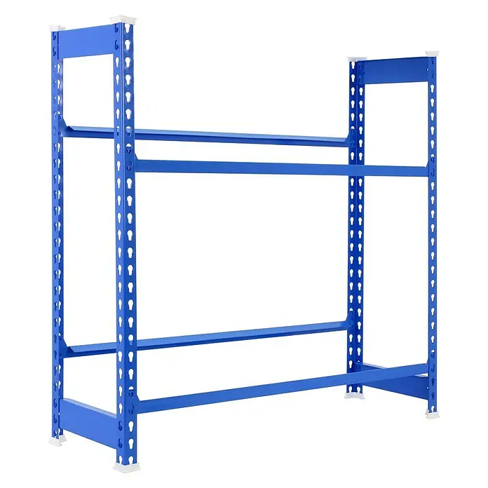 Simonrack Simonbottle Metall-Getränkekistenregal Bottleclick - L x B x H: 30 x 80 x 100 cm, Traglast: 100 kg/Boden, Anzahl Böden: 3 Stk., Weiß - Diagonale Ansicht