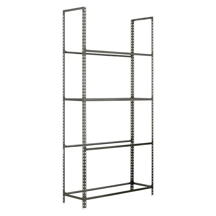 Simonrack Simonauto Metall-Reifenregal Autoclick - L x B x H: 30 x 100 x 200 cm, Traglast: 90 kg/Boden, Anzahl Böden: 4 Stk., Grau - Diagonale Ansicht
