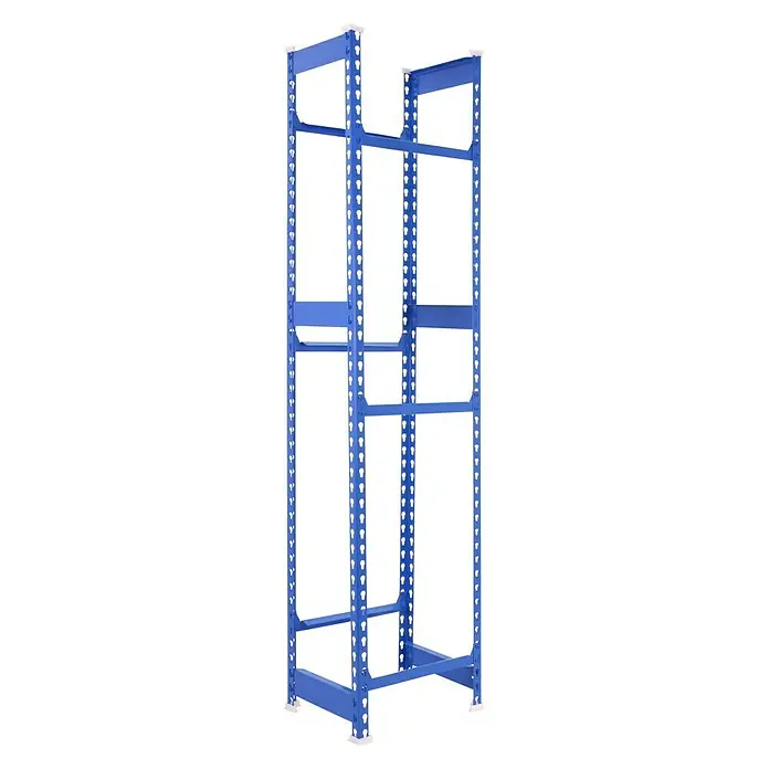 Simonrack Simonbottle Metall-Getränkekistenregal Bottleclick - L x B x H: 30 x 40 x 180 cm, Traglast: 100 kg/Boden, Anzahl Böden: 3 Stk., Weiß - Diagonale Ansicht