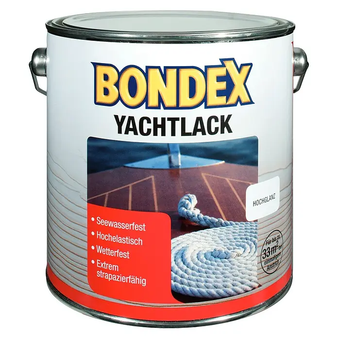 Bondex Yachtlack - Farblos, 2,5 l, Hochglänzend - Vorderansicht