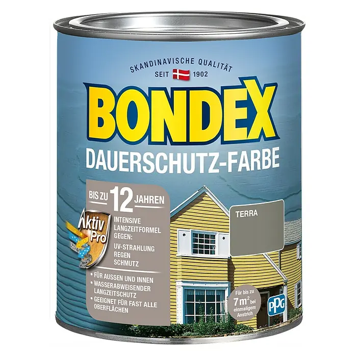 Bondex Dauerschutzfarbe - Terra, 750 ml - Vorderansicht