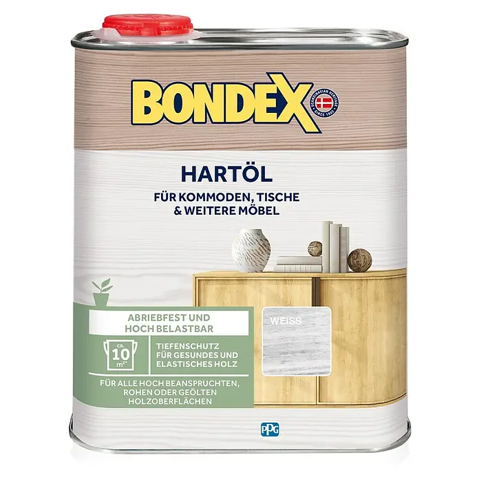 Bondex Tvrdo ulje - Bijele boje, 750 ml - Pogled sprijeda