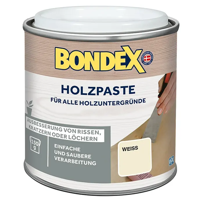 Bondex Holzpaste - Weiß, 150 g - Vorderansicht