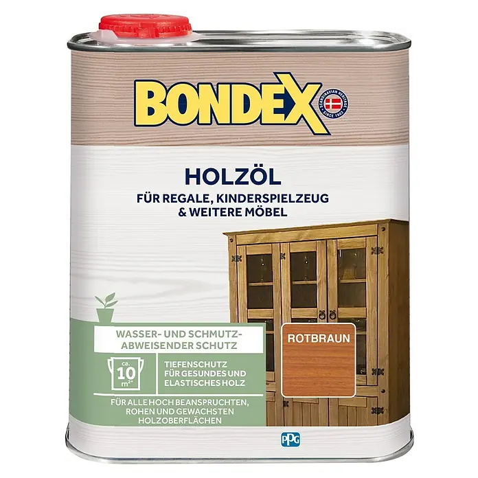 Bondex Holzöl - Rotbraun, 750 ml - Vorderansicht