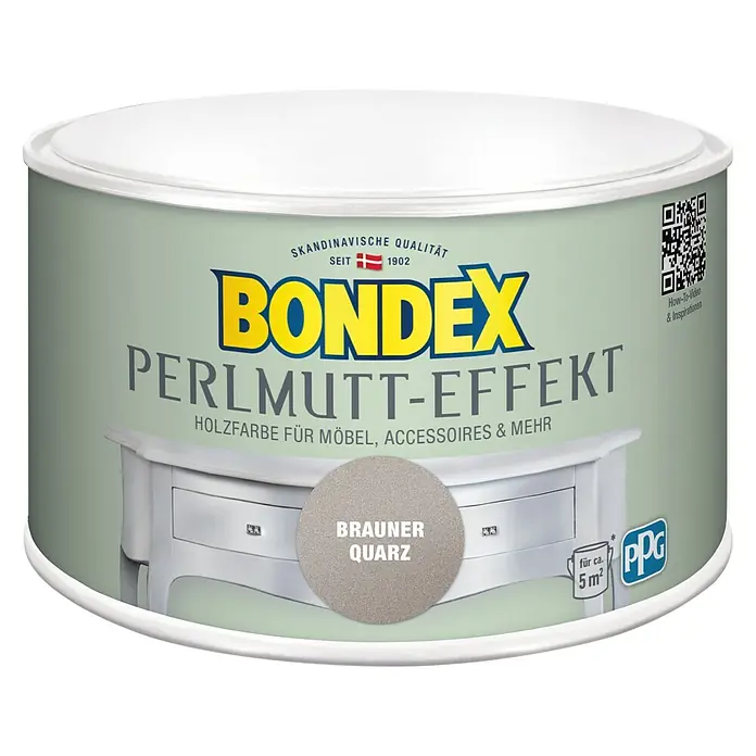 Bondex Holzfarbe Perlmutt-Effekt - Brauner Quarz, 500 ml, Seidenmatt - Vorderansicht