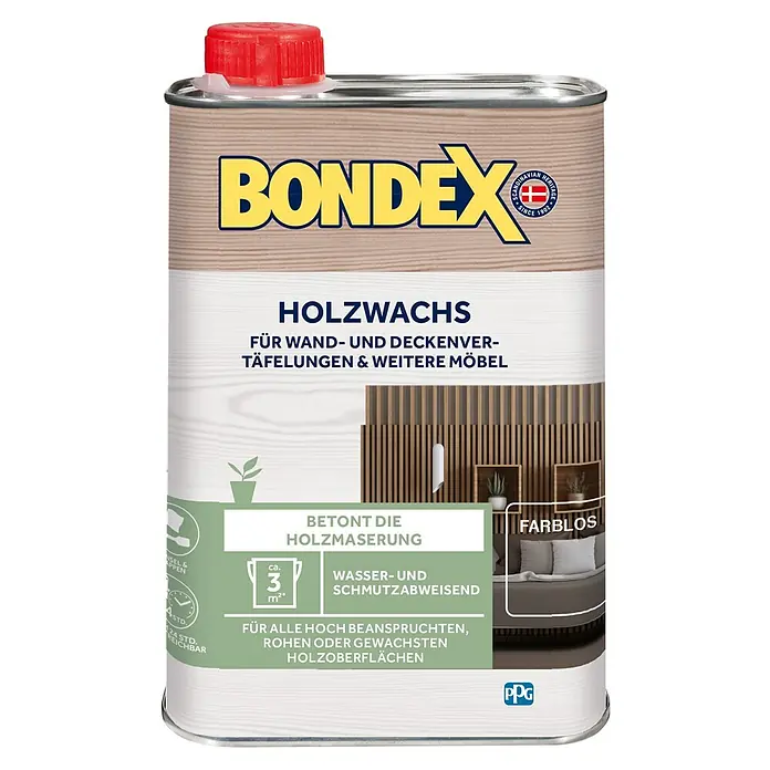 Bondex Holzwachs - Farblos, 250 ml - Vorderansicht
