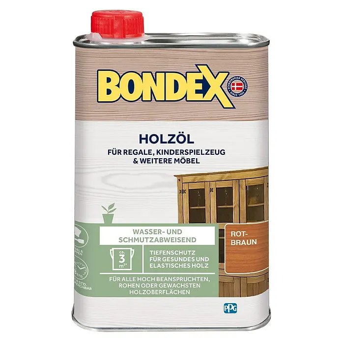 Bondex Holzöl - Rotbraun, 250 ml - Vorderansicht