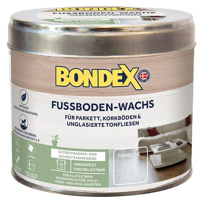 Bondex Holzwachs Fußboden-Wachs - Gelblich, 500 ml - Vorderansicht