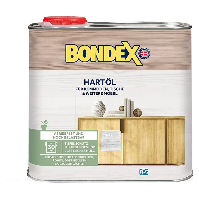 Bondex Hartöl - Weiß, 2,5 l - Vorderansicht
