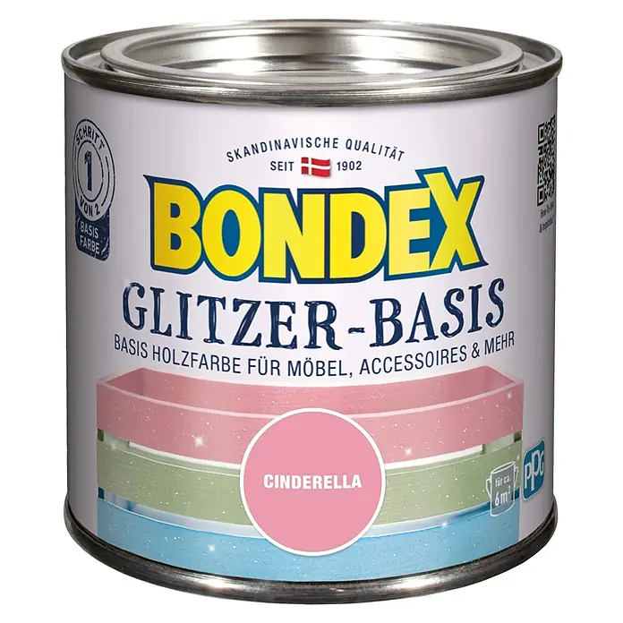 Bondex Holzfarbe Glitzer-Basis - Cinderella, 500 ml, Matt - Vorderansicht