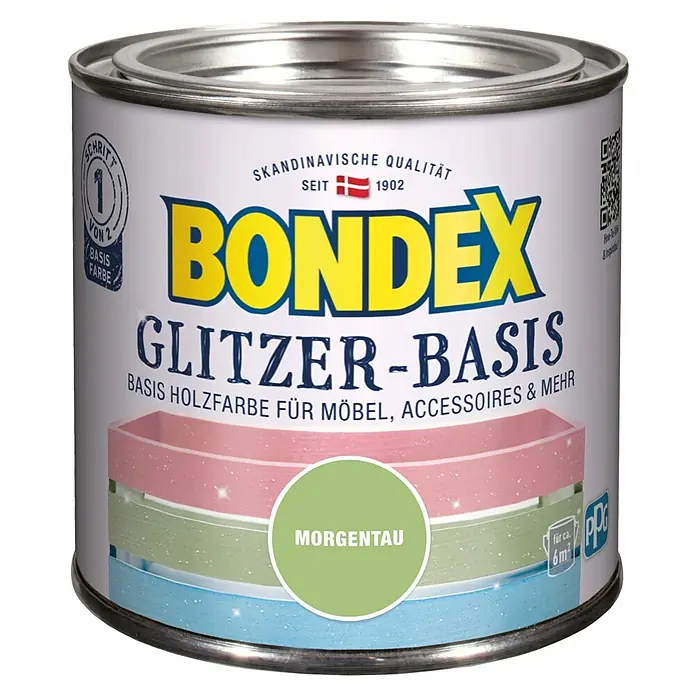Bondex Holzfarbe Glitzer-Basis - Morgentau, 500 ml, Matt - Vorderansicht